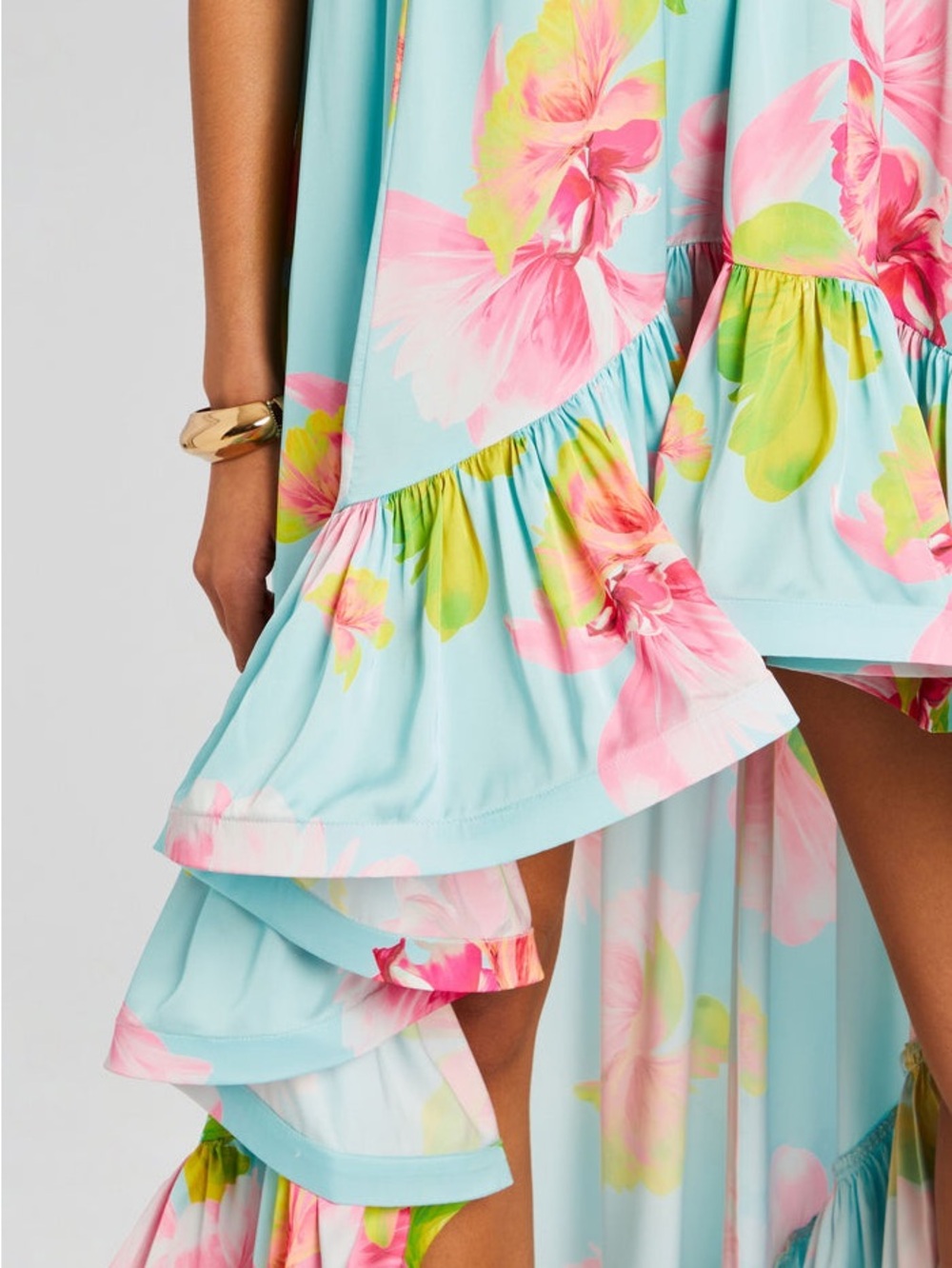 Hemant & Nandita Tropical Floral High-Low Dress | REVOLVE | NWT - Picture 4 of 5
